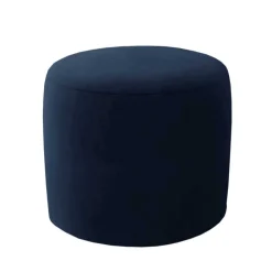 Wohnen Barhocker*Zylindrischer Hocker aus dunkelblauem Samt - Citangra